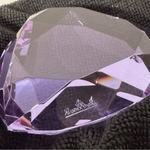 Signed Rosenthal Amethyst Crystal Paperweight.